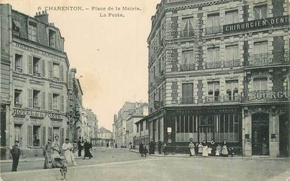 CPA FRANCE 94 "Charenton, Place de la Mairie, la Poste"