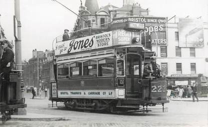 CARTE PHOTO ROYAUME UNI "Bristol" TRAMWAY / BUS