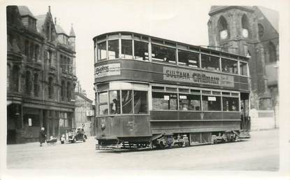  CARTE  PHOTO  ROYAUME UNI   /  TRAMWAY  /  BUS 