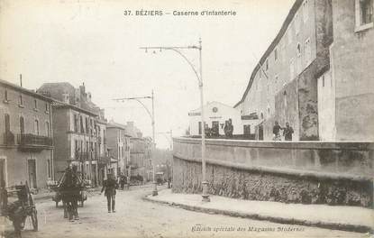 . CPA FRANCE 34 "Béziers, Caserne d'infanterie"