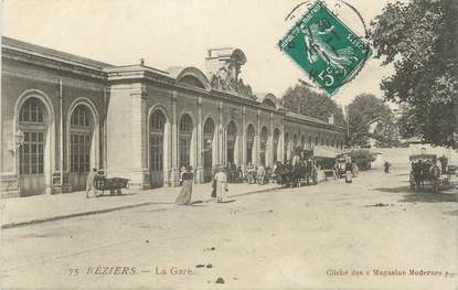 . CPA FRANCE 34 "Béziers, La gare"