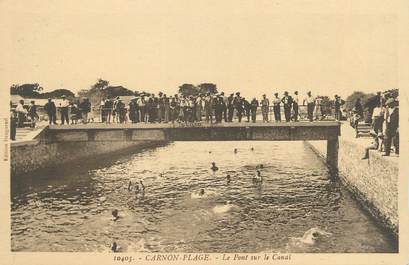 . CPA FRANCE 34 "Carnon Plage, Le pont sur le canal"