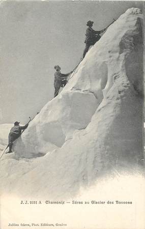 CPA ALPINISME "Chamonix, Sérac au Glacier des Bossons"