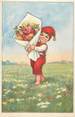 Illustrateur CPA ILLUSTRATEUR COLOMBO E. "Lutin avec son bouquet de fleurs"