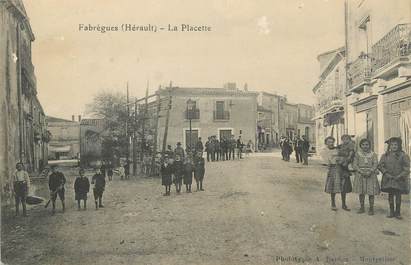 .CPA  FRANCE 34 "Fabrègues, La placette"