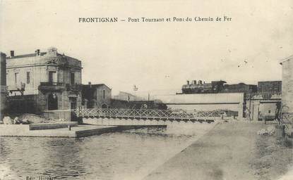 .CPA  FRANCE 34 "Frontignan, Pont tournant et pont du chemin de fer"