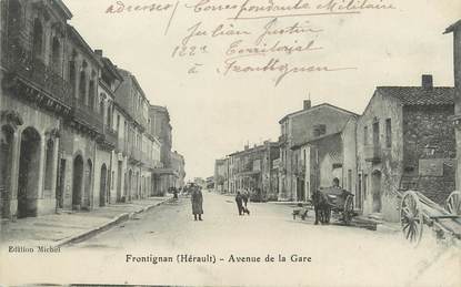 .CPA  FRANCE 34 "Frontignan, Avenue de la gare"