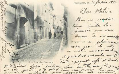 .CPA  FRANCE 34 "Frontignan, Rue du Cannau"