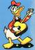 CPSM DISNEY "Donald" / CARTE EN FEUTRINE