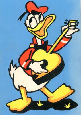 CPSM DISNEY "Donald" / CARTE EN FEUTRINE