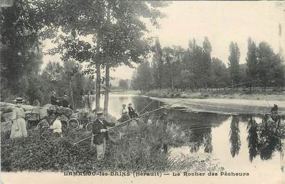 .CPA  FRANCE 34 "Lamalou les Bains, Le Rocher des pêcheurs"