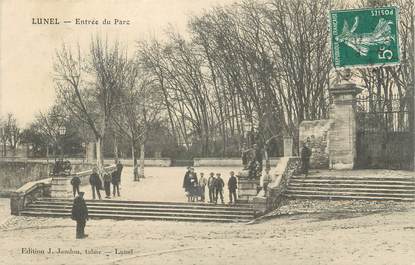 .CPA  FRANCE 34 "Lunel, Entrée du parc"