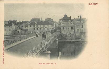 CPA FRANCE 77 "Lagny, rue du Pont de fer"