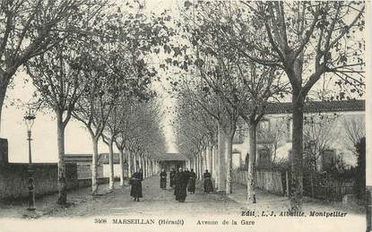 .CPA  FRANCE 34 "  Marseillan, Avenue de la gare"
