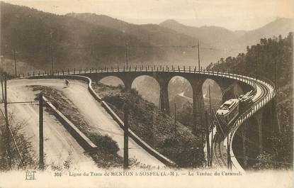 CPA FRANCE 06 " ligne du Tram de Menton à  Sospel, le viaduc du Caramel"