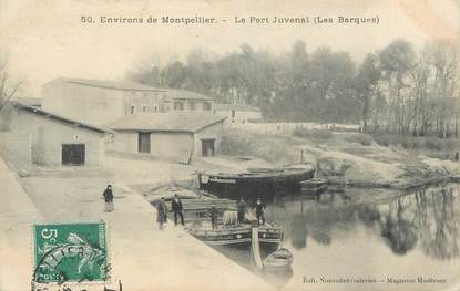 .CPA  FRANCE 34 "   Environs de Montpellier, Le port Juvenal, les barques"