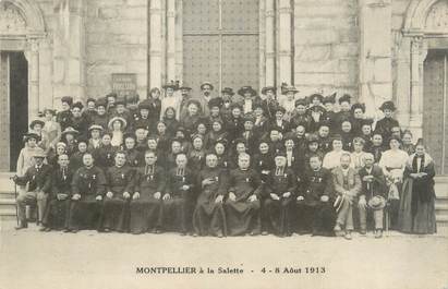 .CPA  FRANCE 34 "   Montpellier, La Salette 4-8 août 1913"