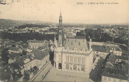 CPA FRANCE 89 "Sens, Hotel de ville à vol d'oiseau"