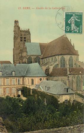 CPA FRANCE 89 "Sens, Abside de la cathédrale"