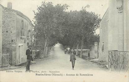 .CPA  FRANCE 34 "  Restinclières, Avenue de Sommières"