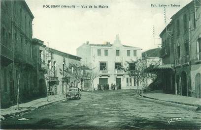 .CPA  FRANCE 34 "  Poussan, vue de la Mairie"