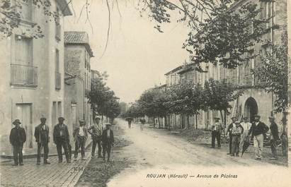 .CPA  FRANCE 34 "  Roujan, Avenue de Pézénas"