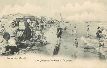 .CPA  FRANCE 34 "  Palavas les Flots,  La plage"