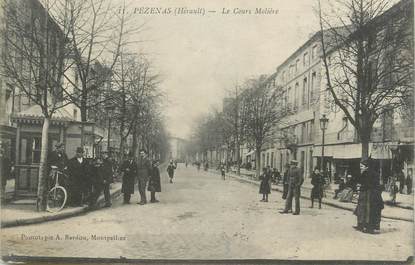 .CPA  FRANCE 34 "  Pézenas, Le Cours Molière"