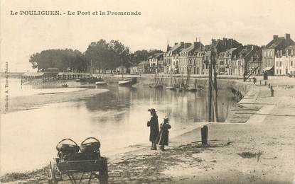 CPA FRANCE 44 " Le Pouliguen, le port et la Promenade"