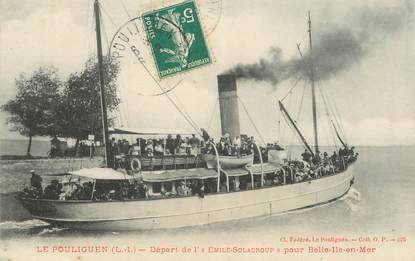 CPA FRANCE 44 " Le Pouliguen, départ de l'Emile Solacroup pour Belle Ile en Mer"