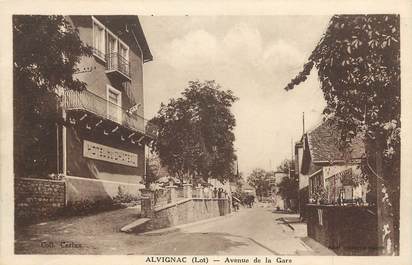 CPA FRANCE 46 "Alvignac, avenue de la Gare"