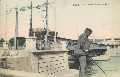 .CPA  FRANCE 34 "  Cette,  Le nouveau pont de la gare"