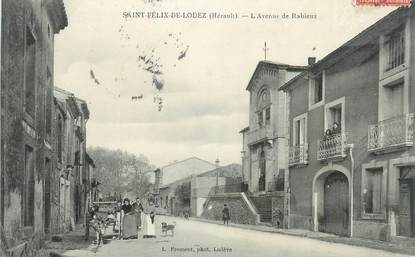 .CPA  FRANCE 34 "  St Félix de Lodez, Avenue de Rabieux"