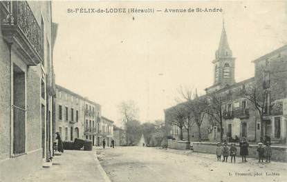 .CPA  FRANCE 34 "  St Félix de Lodez, Avenue de St André"