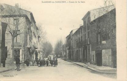 . CPA FRANCE  34 " St André de Sangonis, Cours de la gare"