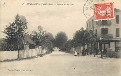 . CPA FRANCE  34 " St André de Sangonis,  Avenue de la gare"