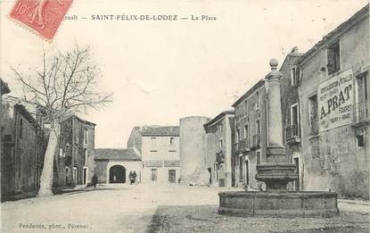 . CPA FRANCE  34 " St Félix de Lodez, La place"