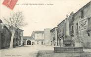 34 Herault . CPA FRANCE  34 " St Félix de Lodez, La place"