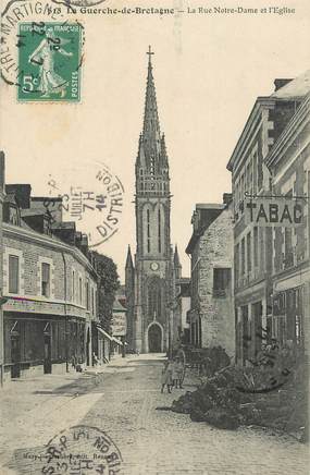 . CPA FRANCE  35  " La Guerche de Bretagne, Rue Notre Dame et l'église"