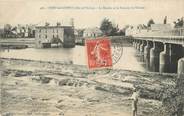 35 Ille Et Vilaine . CPA FRANCE  35  " Port de Guipry, Le moulin et le pont sur la Vilaine"