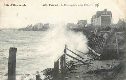 . CPA FRANCE  35  "Paramé, La digue après la marée d'octobre 1906"