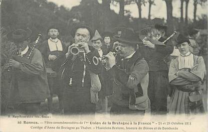 . CPA FRANCE  35  "Rennes, Fêtes commémoratives de l'Union de la Bretagne à la France"