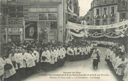 . CPA FRANCE  35  "Rennes,  Souvenir des fêtes du couronnement de N.D de Bonne Nouvelle et de N.D des Miracles"
