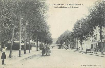 . CPA FRANCE  35  "Rennes,  Avenue de la Gare"