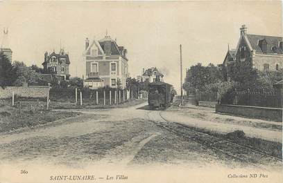 . CPA FRANCE  35  "St Lunaire, Les villas"/ TRAMWAY