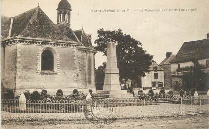 . CPA FRANCE  35 "St Armel, Le monument aux morts"