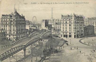 CPA FRANCE 75015 "Paris, le carrefour de la Rue Lecourbe"