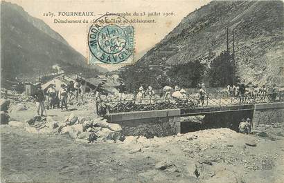 . CPA FRANCE  73 "Fourneaux,  Catastrophe du 23 juillet 1906, déblaiement"