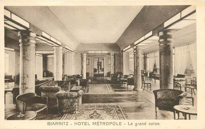 CPA FRANCE 64 "Biarritz, Hotel Métropole, le Grand salon