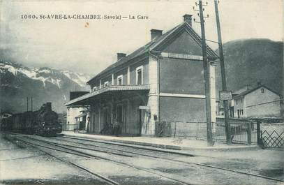 . CPA   FRANCE  73 "St Avre la Chambre, La gare" /GARE